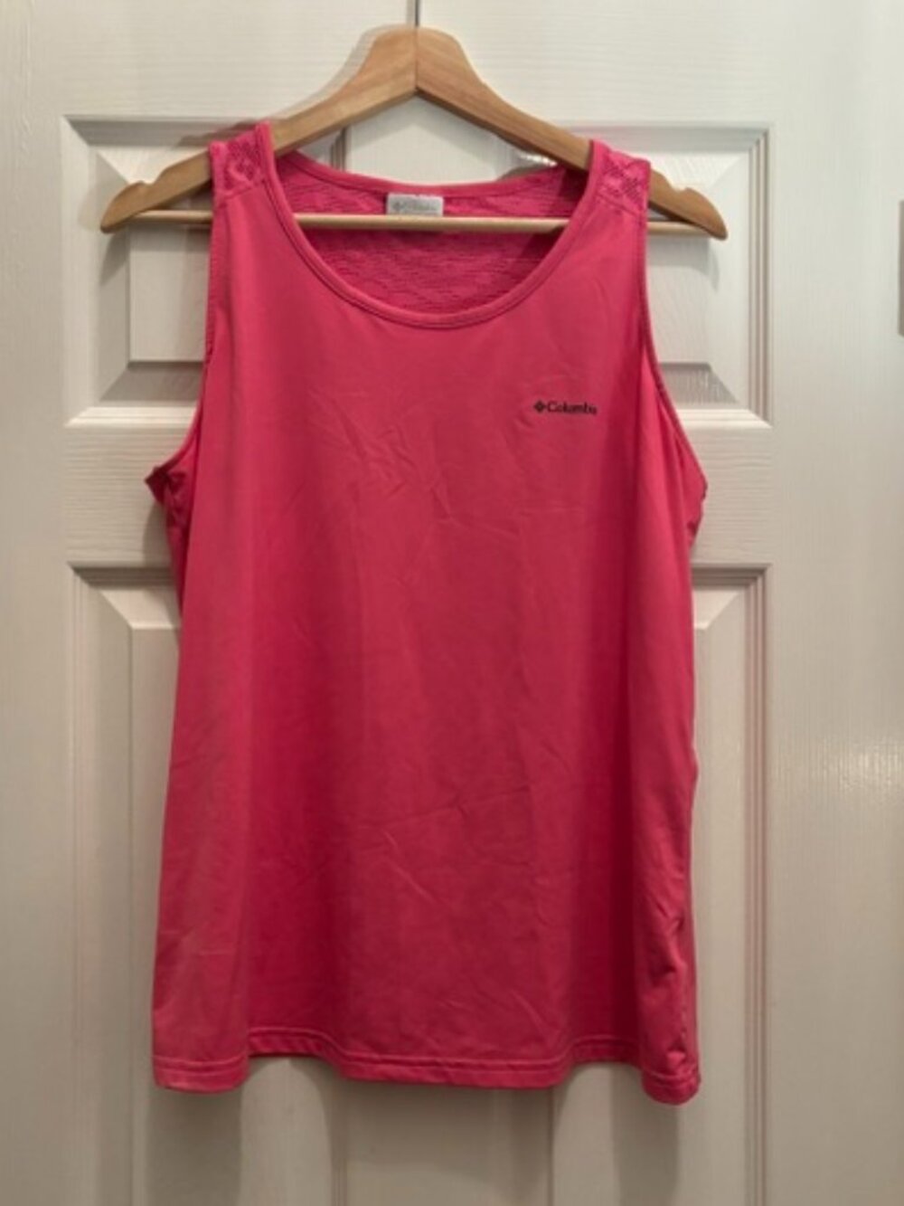 Columbia Pink Athletic Tank Top Women’s Large Omni-Wick Mesh Back Lightweight